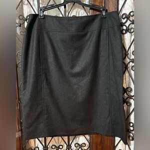 CHANEL Wool/Cashmere Charcoal Skirt